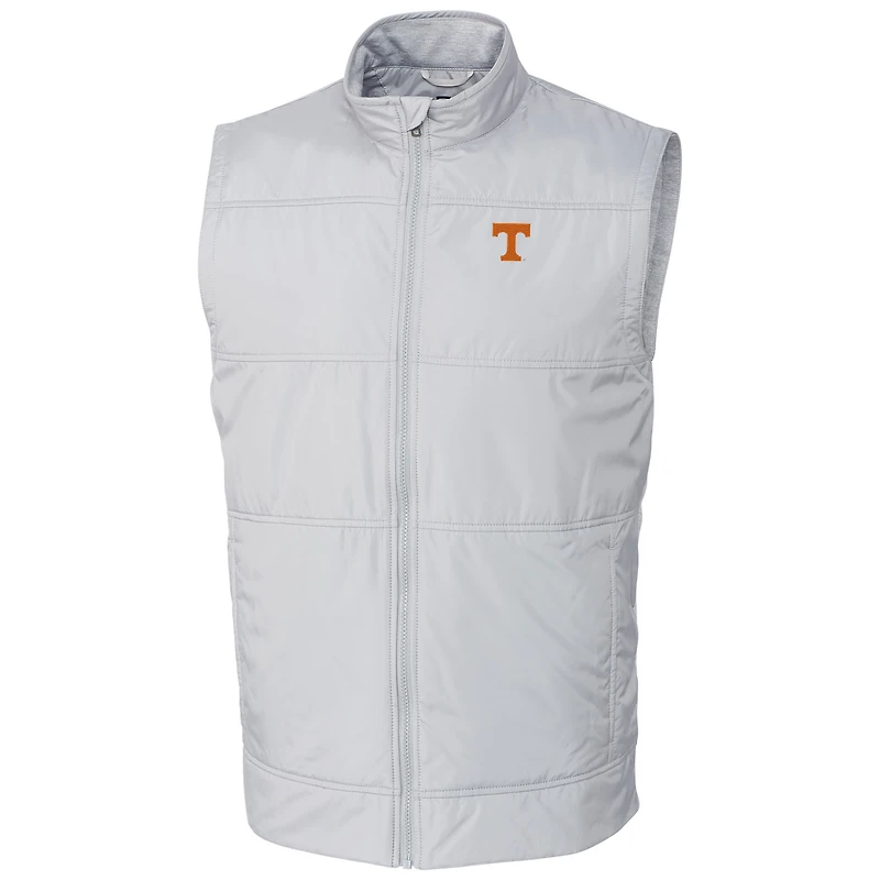 Men's Cutter & Buck  Silver Tennessee Volunteers Stealth Full-Zip Vest