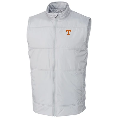 Men's Cutter & Buck  Silver Tennessee Volunteers Stealth Full-Zip Vest