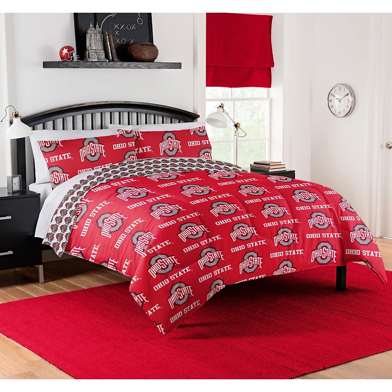 The Northwest Company Ohio State Buckeyes 5-Piece Queen Bed in a Bag Set