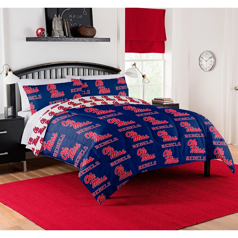 The Northwest Company Ole Miss Rebels 5-Piece Queen Bed in a Bag Set