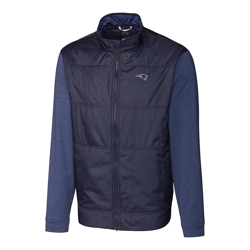 Men's Cutter & Buck Navy New England Patriots Stealth Big & Tall Full-Zip Jacket