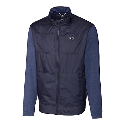 Men's Cutter & Buck Navy New England Patriots Stealth Big & Tall Full-Zip Jacket