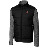 Men's Cutter & Buck Black Maryland Terrapins Big & Tall Stealth Full-Zip Jacket