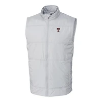 Men's Cutter & Buck Gray Texas Tech Red Raiders Big & Tall Stealth DryTec Full-Zip Vest