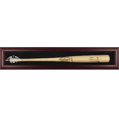 Boston Red Sox 2018 MLB World Series Champions Mahogany Framed Wall-Mounted Logo Bat Display Case