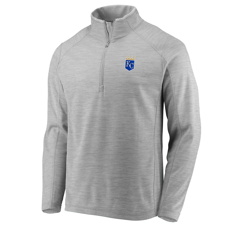 Men's Vineyard Vines Heather Gray Kansas City Royals Performance Sankaty Half-Zip Pullover Top