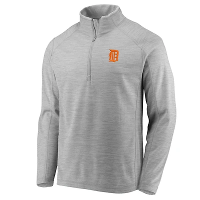 Men's Vineyard Vines Heather Gray Detroit Tigers Performance Sankaty Half-Zip Pullover Top
