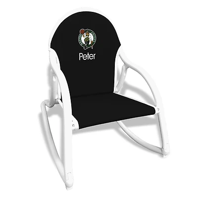Black Boston Celtics Children's Personalized Rocking Chair