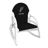Black San Antonio Spurs Children's Personalized Rocking Chair