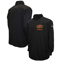 Men's Franchise Club Black Oklahoma State Cowboys Thermatec Half-Zip Pullover Jacket