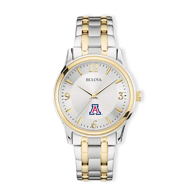 Bulova Silver/Gold Arizona Wildcats Classic Two-Tone Round Watch