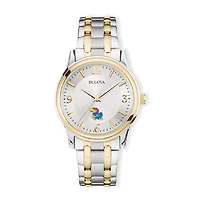 Bulova Silver/Gold Kansas Jayhawks Classic Two-Tone Round Watch
