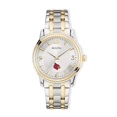 Bulova Silver/Gold Louisville Cardinals Classic Two-Tone Round Watch