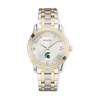Bulova Silver/Gold Michigan State Spartans Classic Two-Tone Round Watch