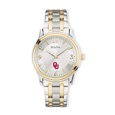 Bulova Silver/Gold Oklahoma Sooners Classic Two-Tone Round Watch