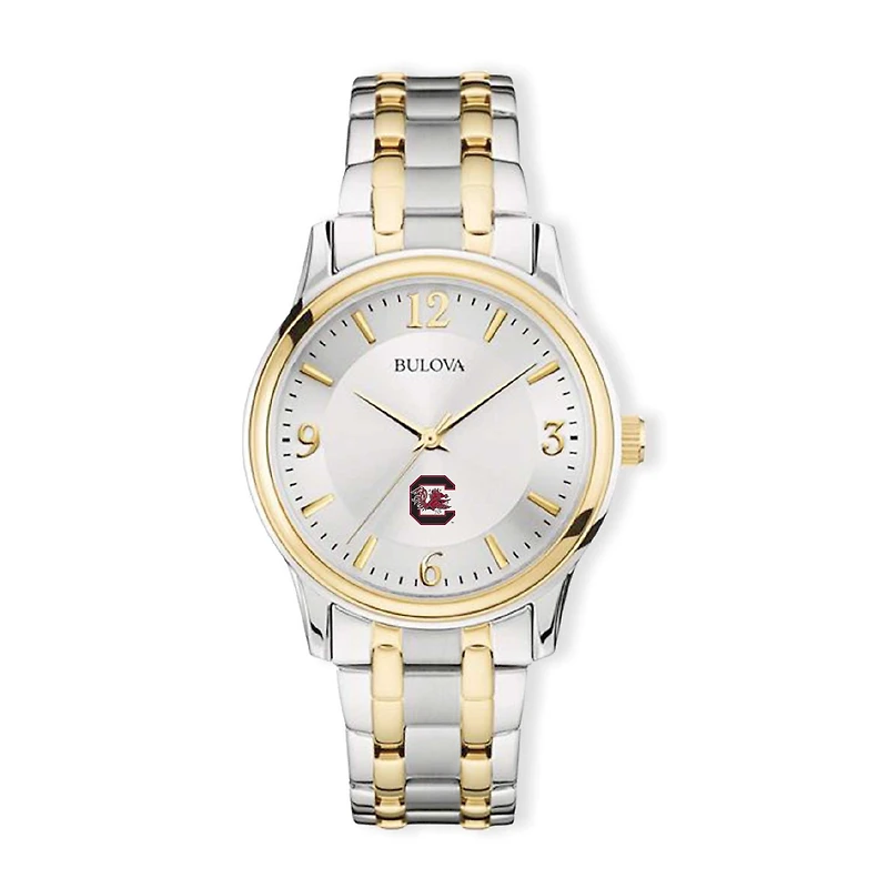 Bulova Silver/Gold South Carolina Gamecocks Classic Two-Tone Round Watch