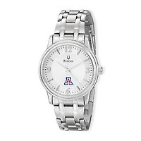 Men's Bulova Silver Arizona Wildcats Stainless Steel Quartz Watch