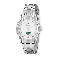 Men's Bulova Silver Florida Gators Stainless Steel Quartz Watch