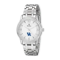 Men's Bulova Silver Kentucky Wildcats Stainless Steel Quartz Watch