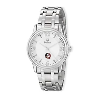 Men's Bulova Silver Florida State Seminoles Stainless Steel Quartz Watch