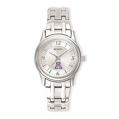 Women's Silver Arizona Wildcats Stainless Steel Quartz Watch