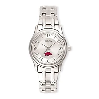 Women's Silver Arkansas Razorbacks Stainless Steel Quartz Watch