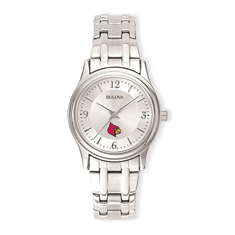Women's Silver Louisville Cardinals Stainless Steel Quartz Watch