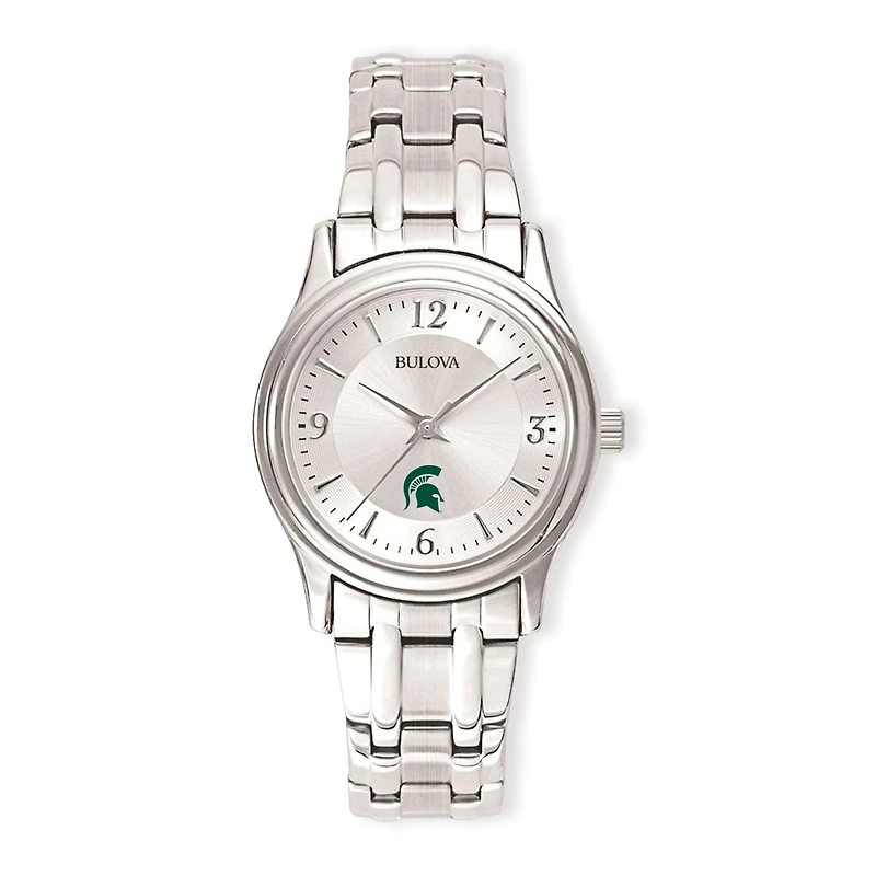 Women's Silver Michigan State Spartans Stainless Steel Quartz Watch