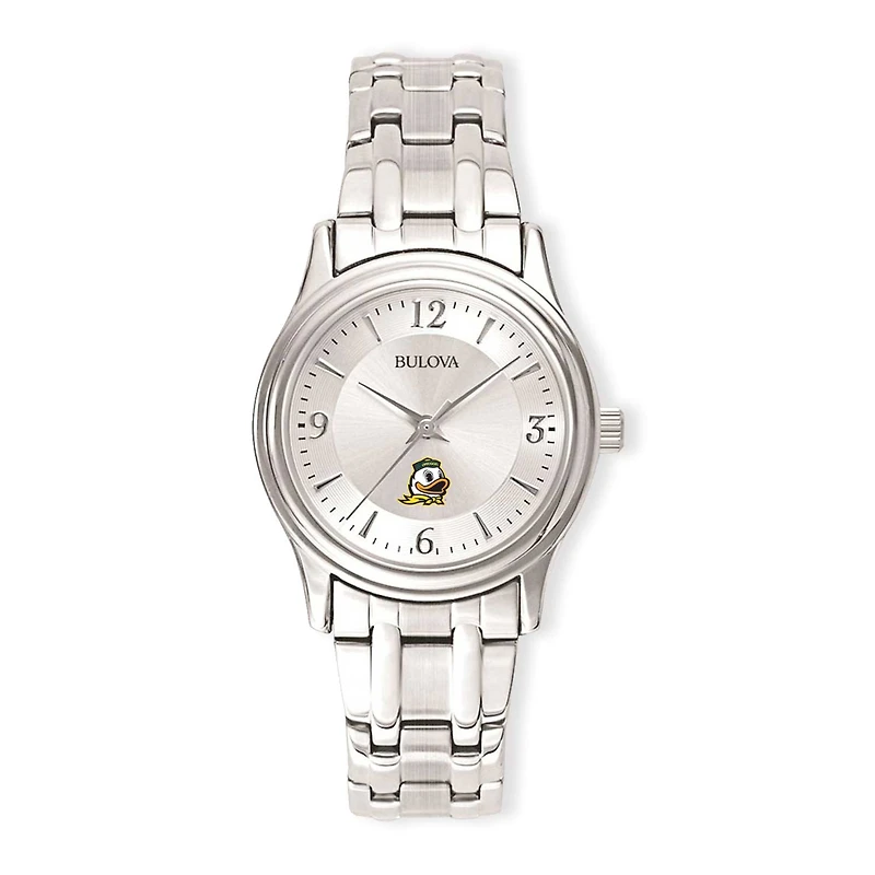 Women's Silver Oregon Ducks Stainless Steel Quartz Watch