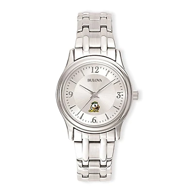 Women's Silver Oregon Ducks Stainless Steel Quartz Watch