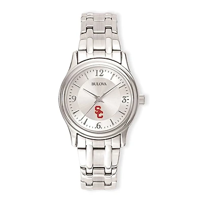 Women's Silver USC Trojans Stainless Steel Quartz Watch