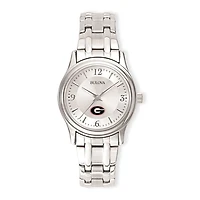 Women's Silver Georgia Bulldogs Stainless Steel Quartz Watch