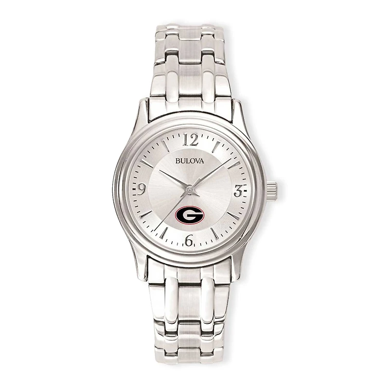 Women's Silver Georgia Bulldogs Stainless Steel Quartz Watch