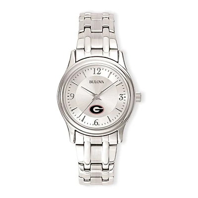 Women's Silver Georgia Bulldogs Stainless Steel Quartz Watch