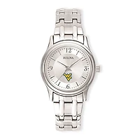 Women's Silver West Virginia Mountaineers Stainless Steel Quartz Watch