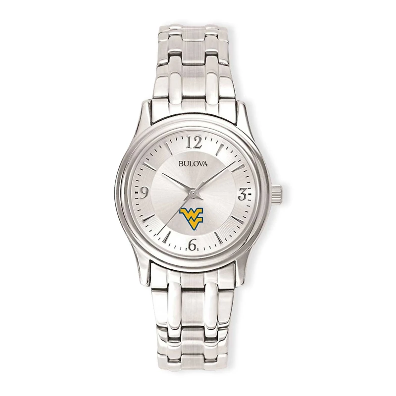Women's Silver West Virginia Mountaineers Stainless Steel Quartz Watch