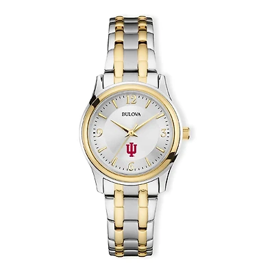 Women's Bulova Silver/Gold Indiana Hoosiers Classic Two-Tone Round Watch
