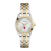 Women's Bulova Silver/Gold Indiana Hoosiers Classic Two-Tone Round Watch