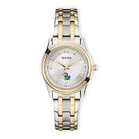 Women's Bulova Silver/Gold Kansas Jayhawks Classic Two-Tone Round Watch