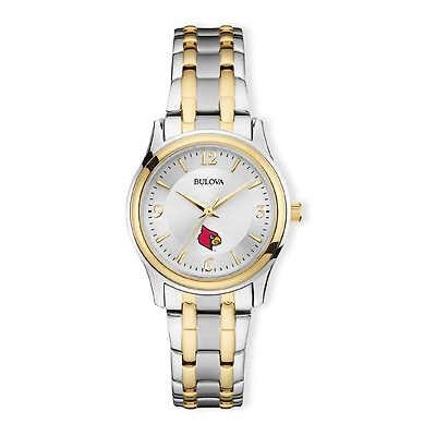 Women's Bulova Silver/Gold Louisville Cardinals Classic Two-Tone Round Watch