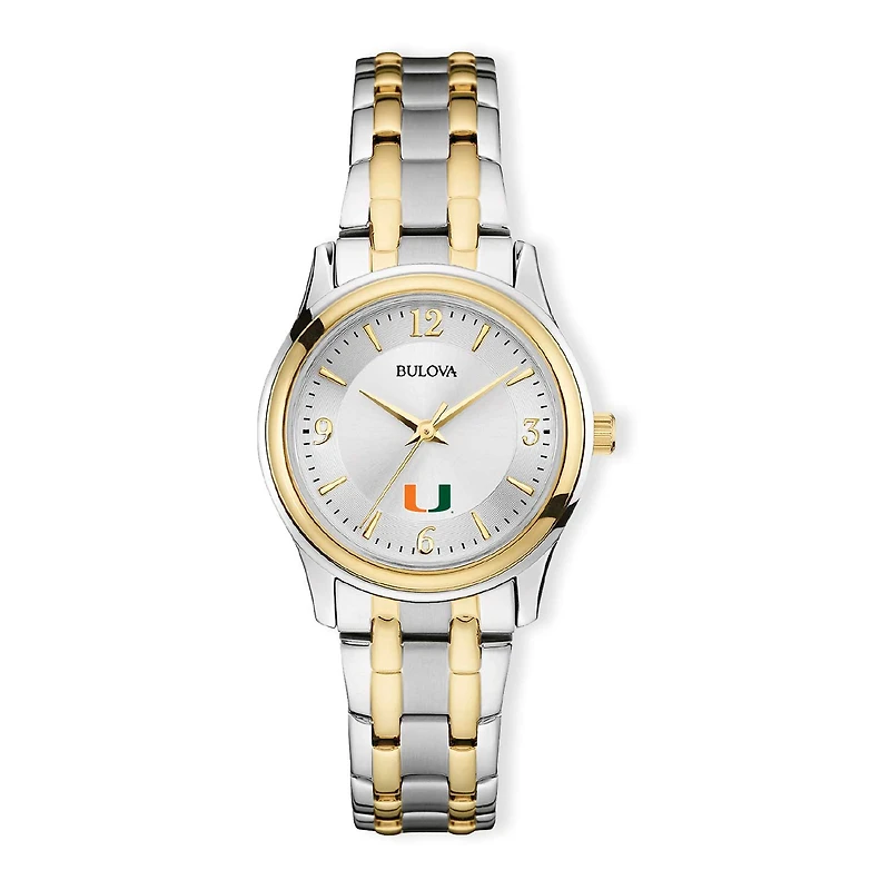 Women's Bulova Silver/Gold Miami Hurricanes Classic Two-Tone Round Watch