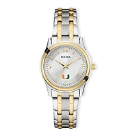 Women's Bulova Silver/Gold Miami Hurricanes Classic Two-Tone Round Watch