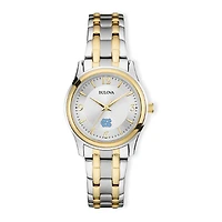 Women's Bulova Silver/Gold North Carolina Tar Heels Classic Two-Tone Round Watch