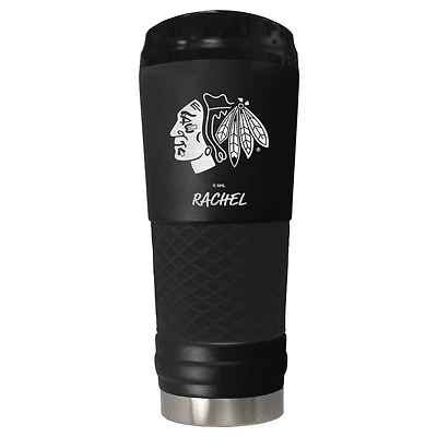 Black Chicago Blackhawks 24oz. Personalized Stealth Draft Beverage Cup