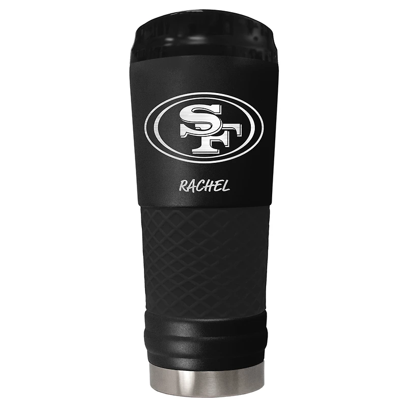 Black San Francisco 49ers 24oz. Personalized Stealth Draft Beverage Cup