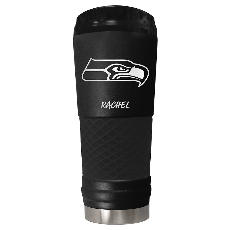 Black Seattle Seahawks 24oz. Personalized Stealth Draft Beverage Cup
