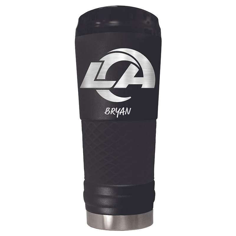 Black Los Angeles Rams 24oz. Personalized Stealth Draft Beverage Cup