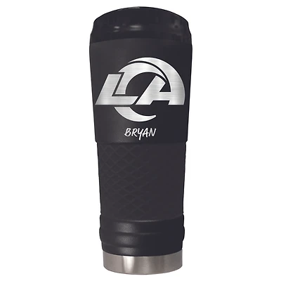 Black Los Angeles Rams 24oz. Personalized Stealth Draft Beverage Cup