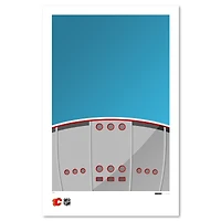 Calgary Flames Minimalist Saddledome 11'' x 17'' Art Poster