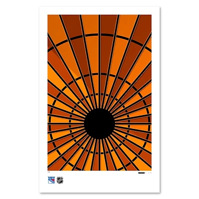 New York Rangers Minimalist Madison Square Garden 11'' x 17'' Art Poster